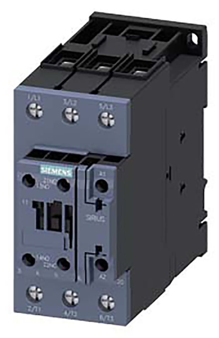Contacteur Siemens série 3RT2, 3 pôles , 3NO, 80 A, 230 V c.a., 91 kW