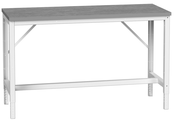 Bott Steel Workbench, Adjustable Height, 780 → 930mm x 1500mm x 600mm