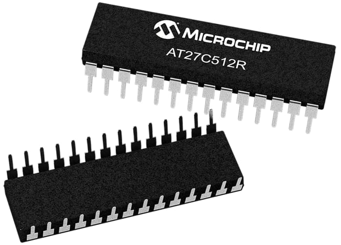 Microchip 512kbit EPROM 28-Pin PDIP, AT27C512R-70PU