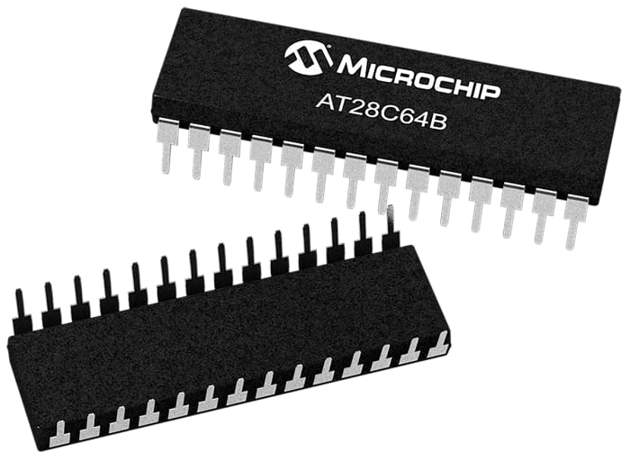 Microchip AT28C64B-15PU, 64kbit Parallel EEPROM Memory, 150ns 28-Pin PDIP Parallel