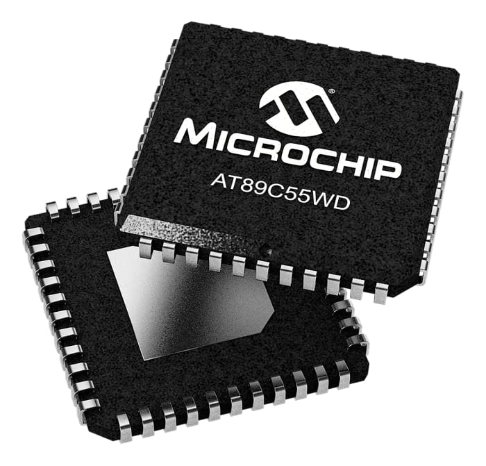 Microchip, 8 bit 8051, AT89C55WD Microcontroller, 64 MHz, 20kB FLASH, 44-Pin PLCC