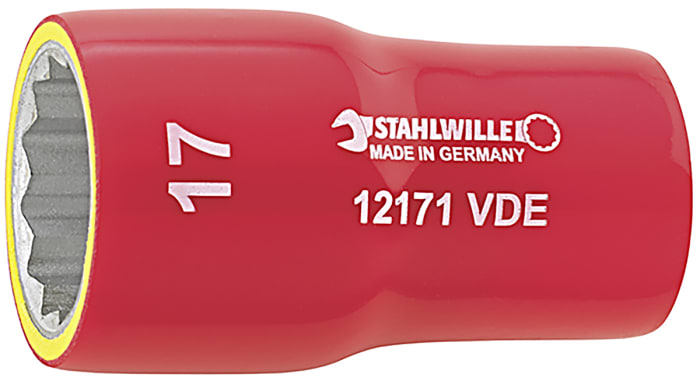 Vaso Bi-Hexágono STAHLWILLE 2380013 de 13mm con Hexagonal de 9,525 mm, aislado según VDE