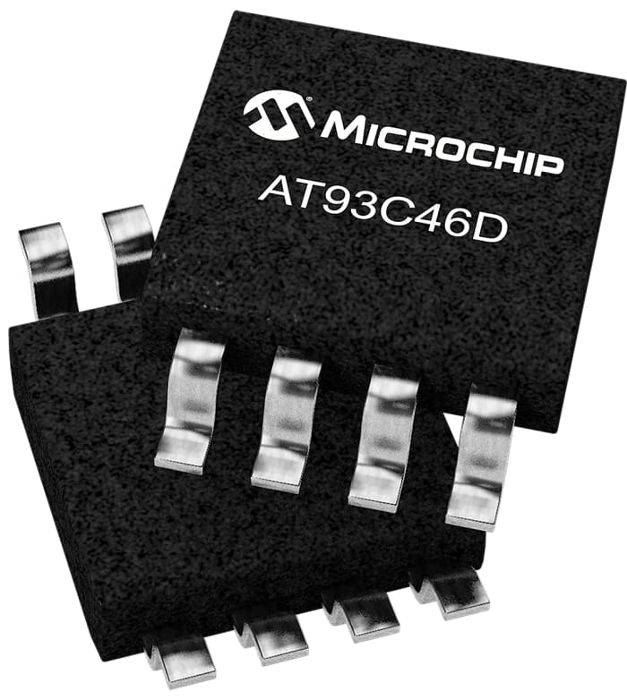 Microchip AT93C46DN-SH-B, 1kbit Serial EEPROM Memory 8-Pin SOIC Serial-3 Wire