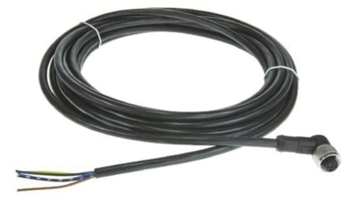 Cable de actuador de sensor Telemecanique Sensors, con. A M12 Hembra, con. B Sin terminación, long. 5 m