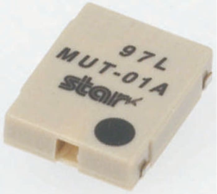 Star Micronics 87dB SMD High External Piezo Buzzer, 14 x 11 x 3mm, 4.5V dc Max