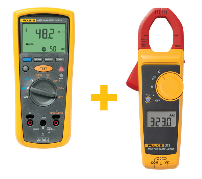 Fluke -1507 Insulation Tester, 50V Min, 1000V Max, 10GΩ Max, CAT III 600 V, CAT IV 600 V