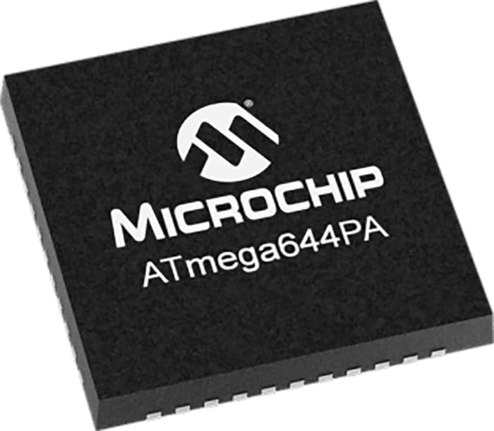 Microchip, 8bit AVR, ATmega Microcontroller, 20MHz, 64 kB Flash, 44-Pin VQFN
