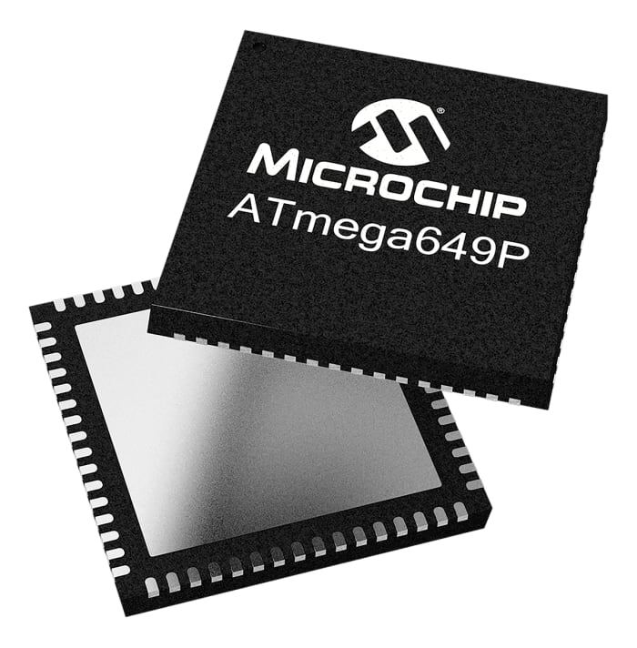 Microchip, 8bit AVR, ATmega Microcontroller, 16MHz, 64 kB Flash, 64-Pin VQFN