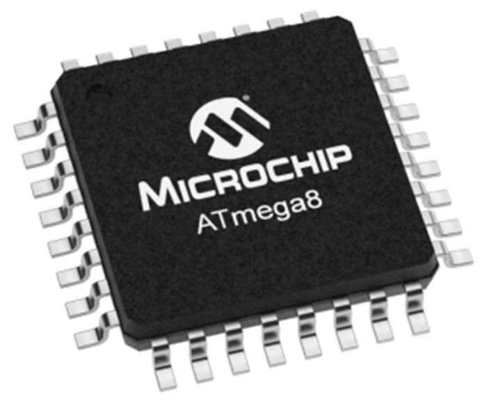 Microchip, 8bit AVR, ATmega Microcontroller, 8MHz, 8 kB Flash, 44-Pin TQFP