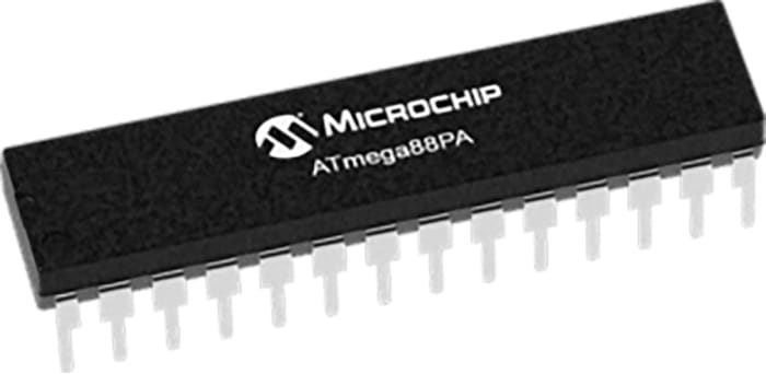 Microchip, 8 bit AVR, ATMEGA88PA Microcontroller, 20 MHz, 8kB FLASH, 32-Pin QFN
