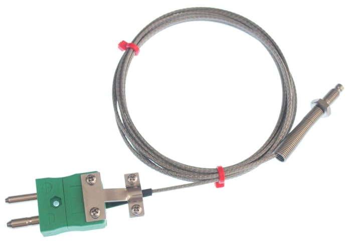 RS PRO RS223/1016 Type K Nozzle Thermocouple 2 m Length, 6 mm Diameter, 60 °C → 350 °C Max
