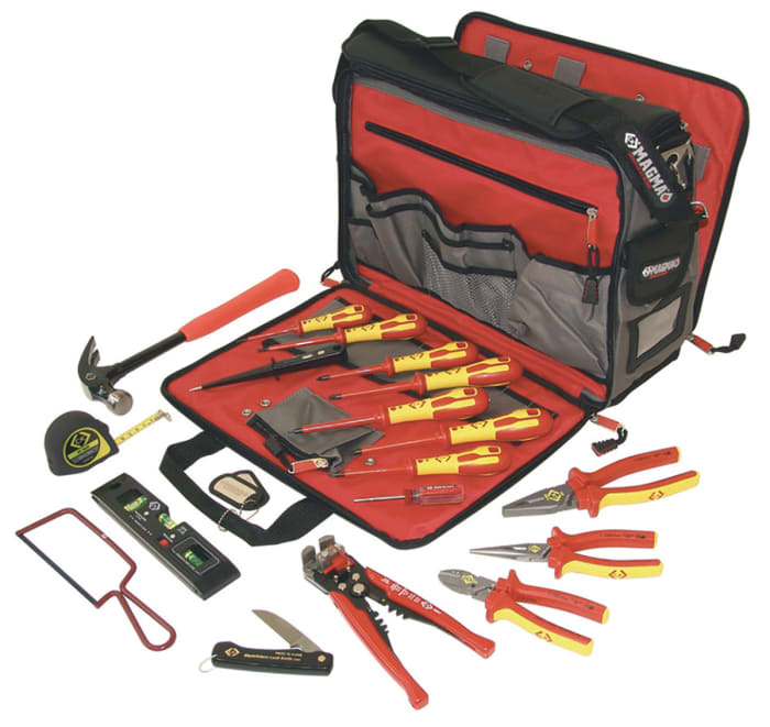 CK 19 Piece Electricians Tool Kit with Case, VDE Approved