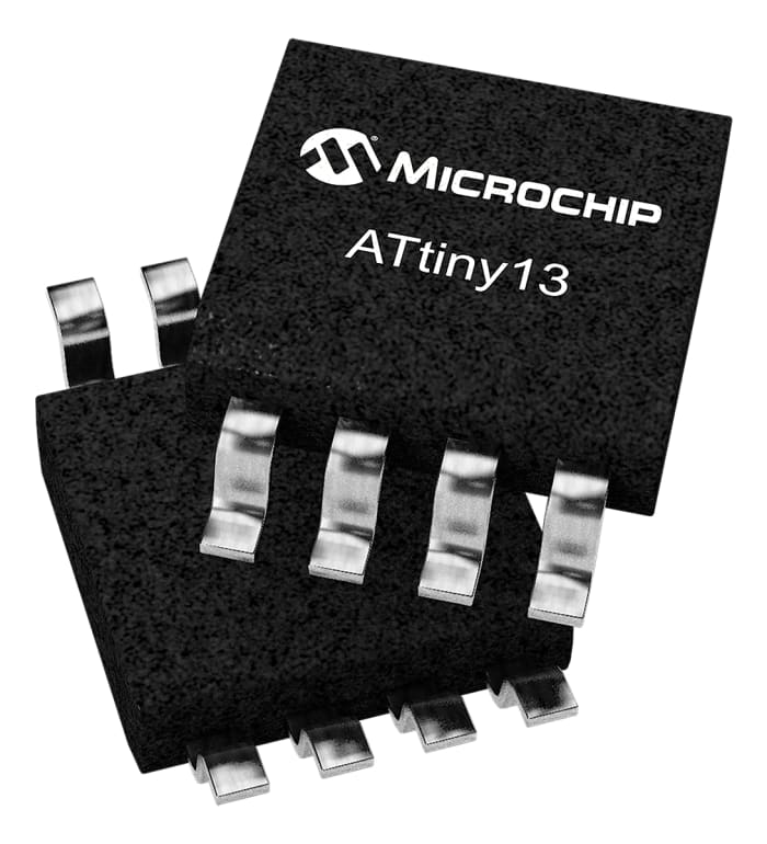 Microchip, 8bit AVR, ATtiny13 Microcontroller, 20MHz, 1 kB Flash, 8-Pin SOIC