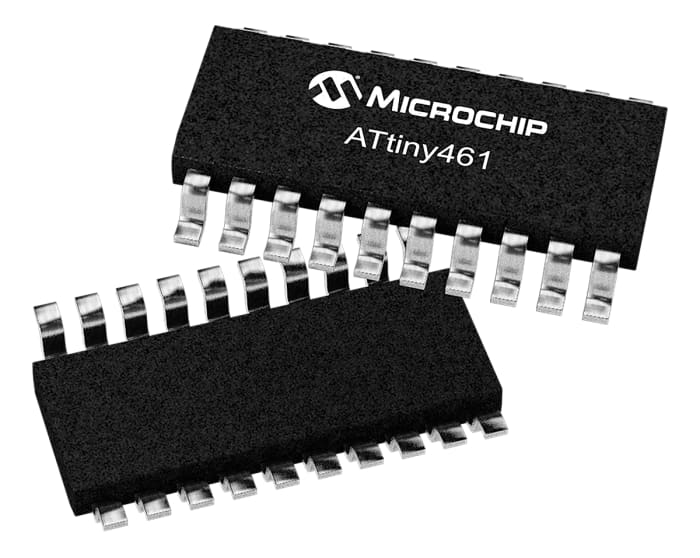 Microchip ATTINY461A-SU, 8 bit AVR, ATTINY461A Microcontroller, 20 MHz, 4kB FLASH, 20-Pin SOIC