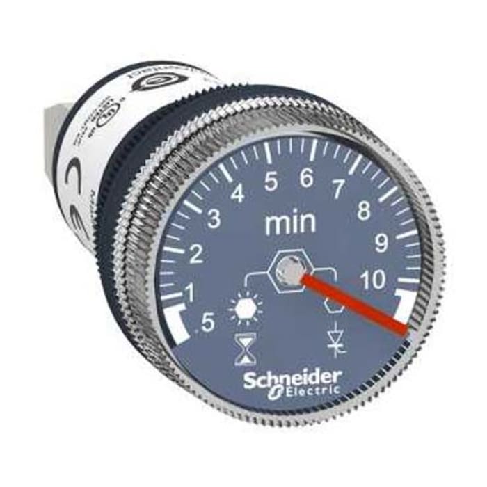 Schneider Electric Harmony XB5 Series Panel Mount Timer Relay, 110 → 230V ac/dc, 0.5 → 10min, 1-Function