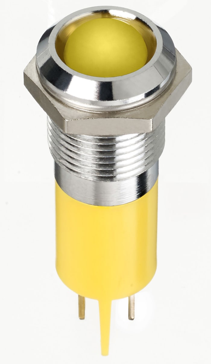 RS PRO RS PRO Yellow Panel Mount Indicator 2V dc 14mm Mounting