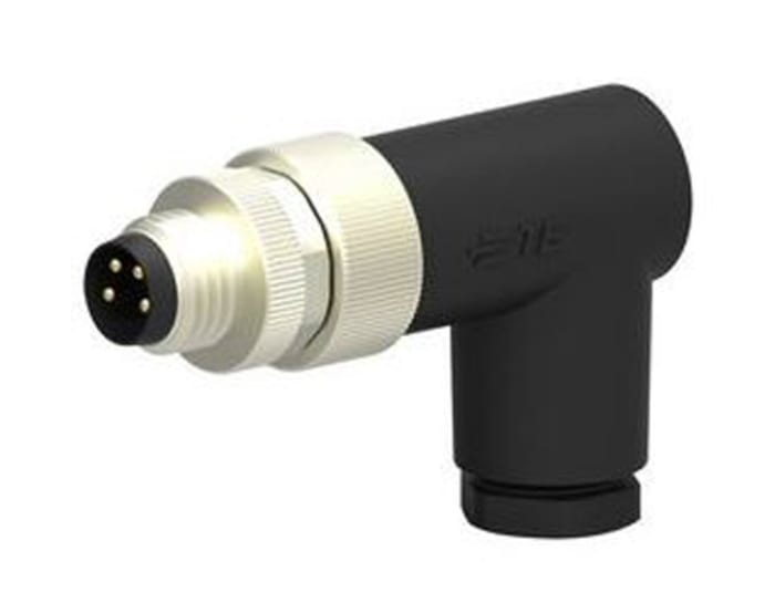 TE Connectivity Circular Connector, 4 Contacts, Cable, M8 Connector, Plug, Male, IP67, T4013008 Series