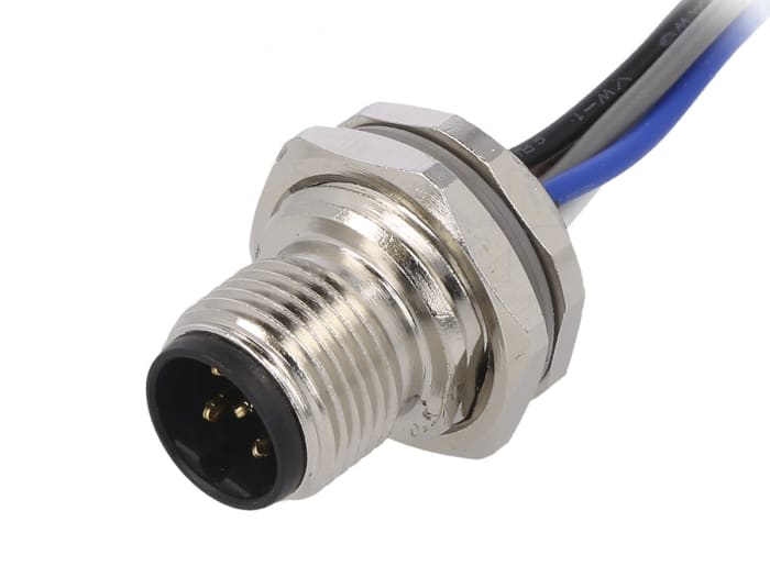 TE Connectivity Straight Male 5 way M12 to Unterminated Sensor Actuator Cable, 200mm