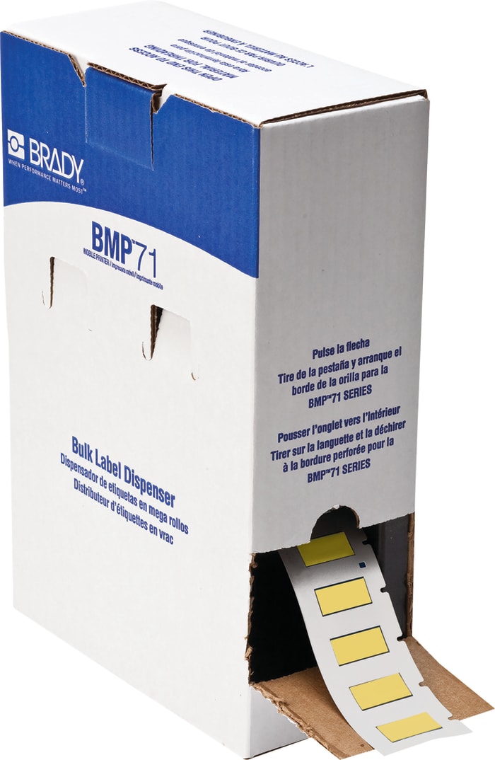BM712501342YL Brady Brady B342 PermaSleeve Yellow Heatshrink Labels, 25.4mm Width, 11