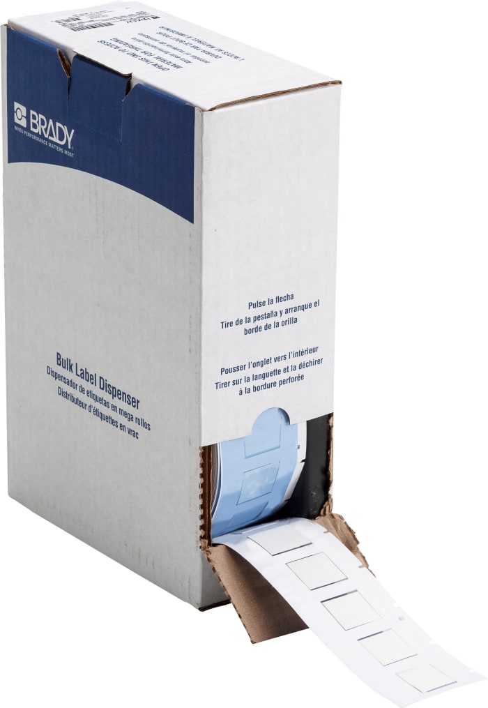 Brady B-342 PermaSleeve White Heatshrink Labels, 25.40mm Width, 21.62mm Height, 1000 Qty