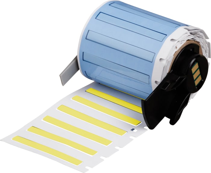Brady B-342 PermaSleeve Yellow Heatshrink Labels, 44.45mm Width, 4.62mm Height, 100 Qty