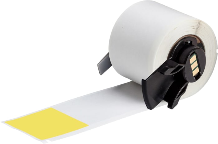Brady B-427 Self-laminating Vinyl Transparent/Yellow Cable Labels, 38.10mm Width, 152.4mm Height, 50 Qty