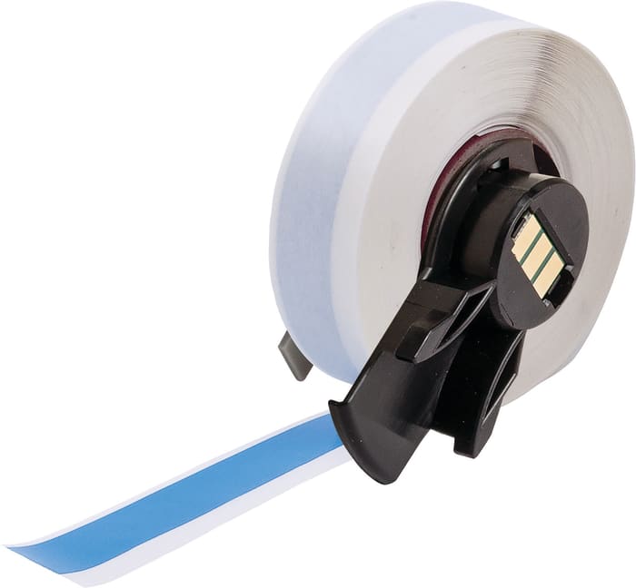 Etiquetas para cables Brady, color Blanco sobre fondo Azul, 1, para usar con BMP61, BMP71 (with media adapter), M611,
