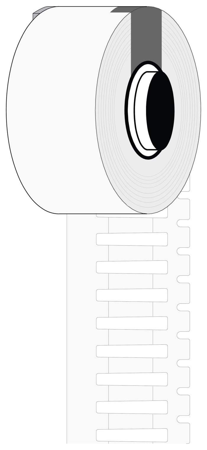 Brady B-7696 DuraSleeve Rigid Tag White Cable Labels, 12.00mm Width, 4.4mm Height, 250 Qty