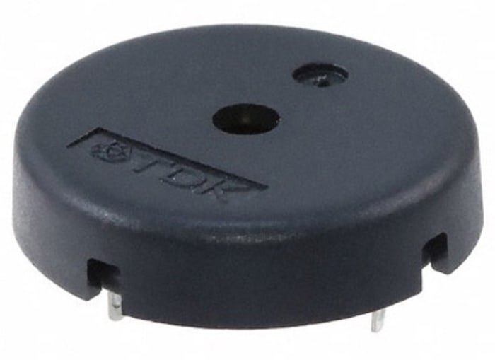 TDK 75dB PCB Mount High External Piezo Buzzer, 17 (Dia.) x 7.5mm, 3V ac Min, 30V ac Max