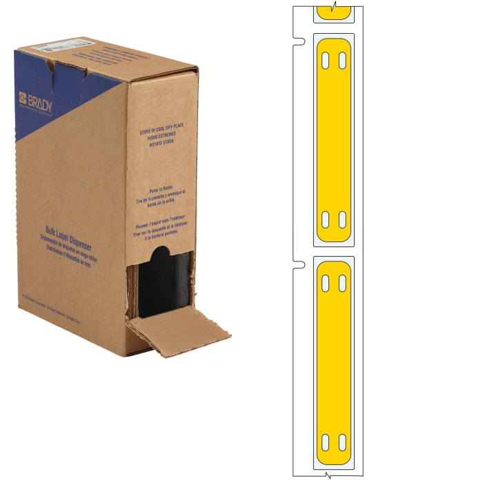 Repère câble Brady B-7643 Heatex Polyurethane Cable Tag pour BMP61, BMP71