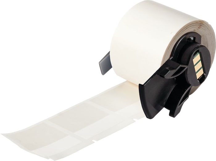 Brady B-427 Self-laminating Vinyl Transparent/White Cable Labels, 38.10mm Width, 38.1mm Height, 250 Qty