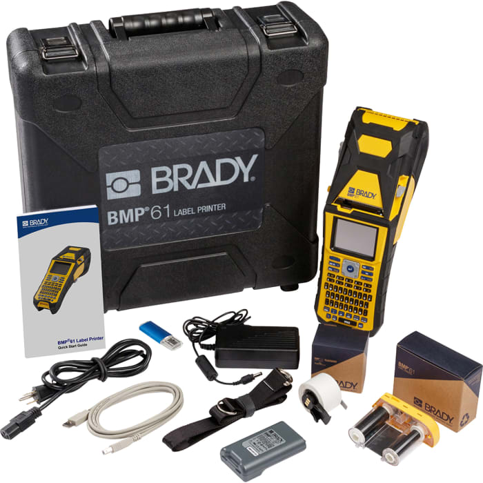 Impresora de etiquetas de mano Brady BMP61, teclado AZERTY, conectividad USB 2.0, Host USB