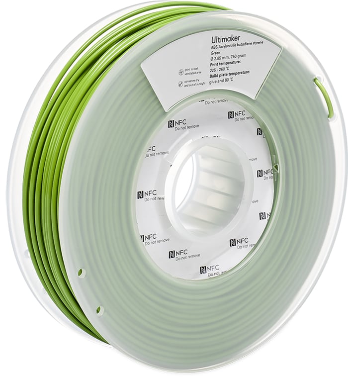 Ultimaker 2.85 mm Green ABS 3D Printer Filament, 750 g