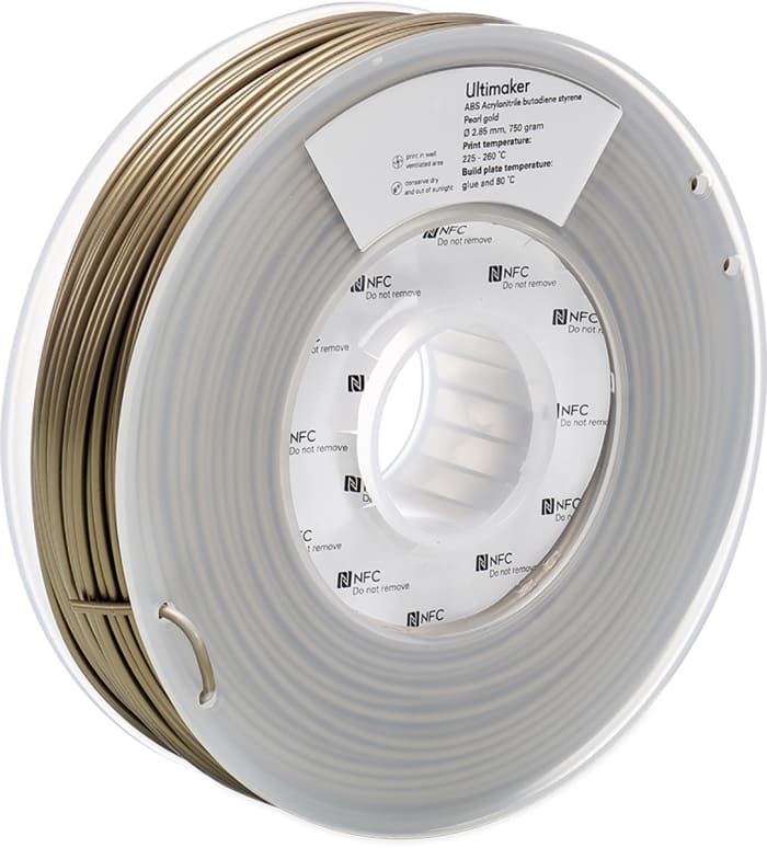 Ultimaker 2.85mm Gold ABS 3D Printer Filament, 750g