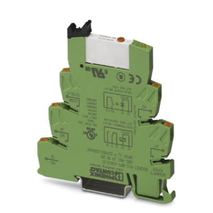 Phoenix Contact PLC-RPT-230UC/21AU/MS Series Interface Relay, DIN Rail Mount, 230V ac/dc Coil, SPDT