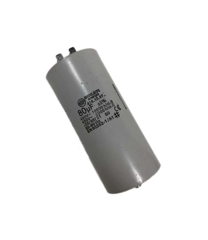 Ducati Energia 4.16.10 Polypropylene Film Capacitor, 450V ac, ±5%, 80μF, Plug In
