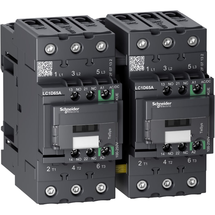 Schneider Electric TeSys D LC2D Reversing Contactor, 230 V ac Coil, 3-Pole, 65 A, 30 kW, 3NO, 690 V ac