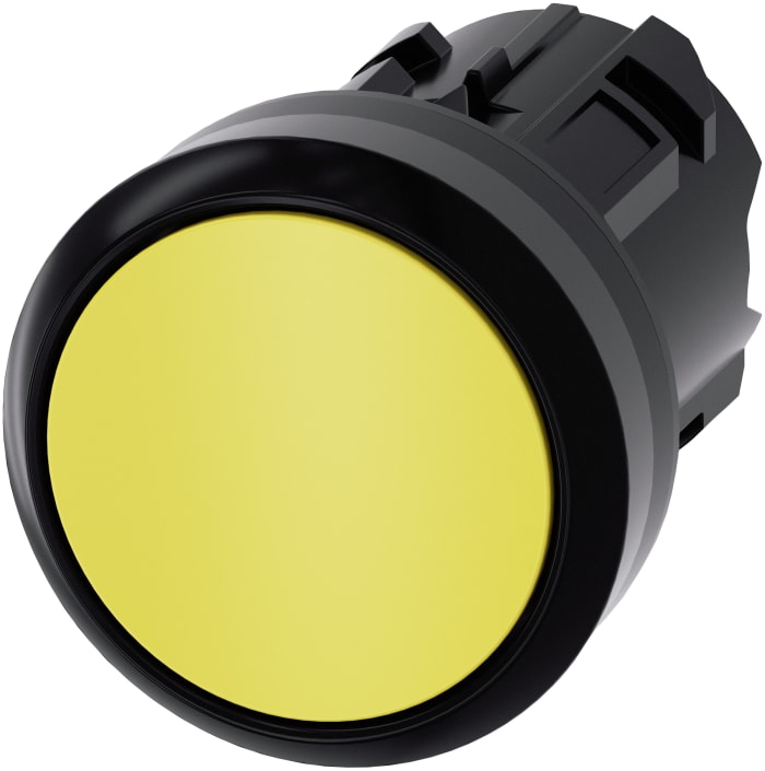 Siemens SIRIUS ACT Series Yellow Latching Push Button, 22mm Cutout, IP66, IP67, IP69K