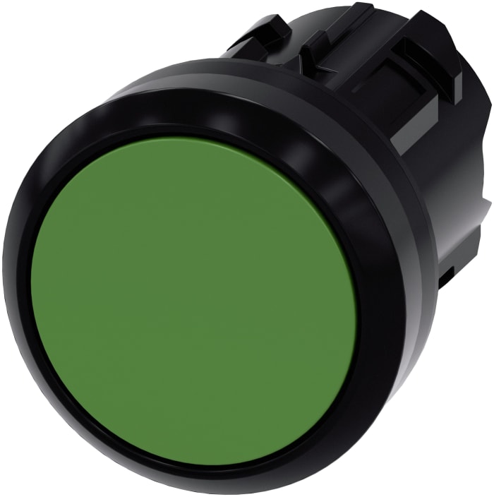 Siemens SIRIUS ACT Series Green Latching Push Button, 22mm Cutout, IP66, IP67, IP69K