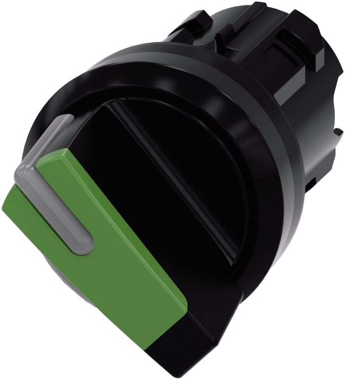 Siemens SIRIUS ACT Series 2 Position Selector Switch Head, 22mm Cutout, Green Handle