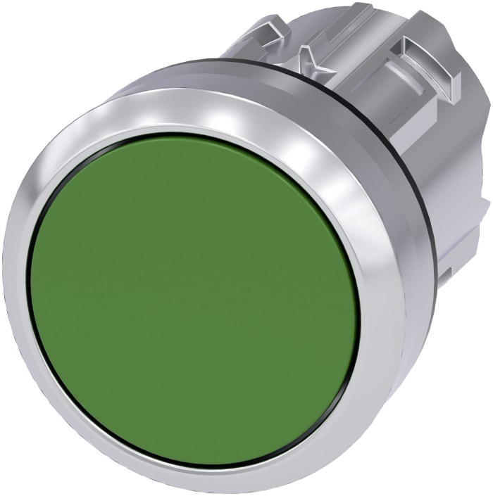Siemens SIRIUS ACT 3SU10 Series Green Latching Push Button, 22mm Cutout, IP66, IP67, IP69K