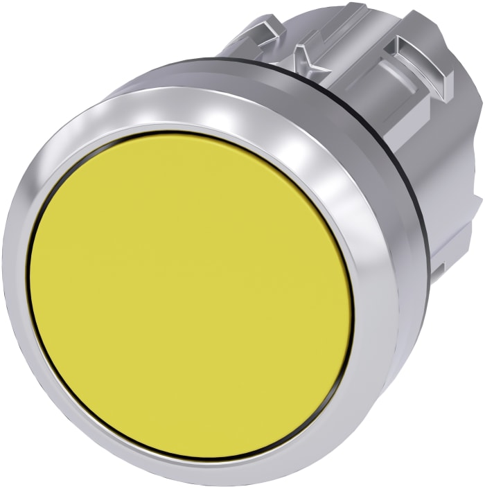 Siemens SIRIUS ACT 3SU10 Series Yellow Momentary Push Button, 22mm Cutout, IP66, IP67, IP69K