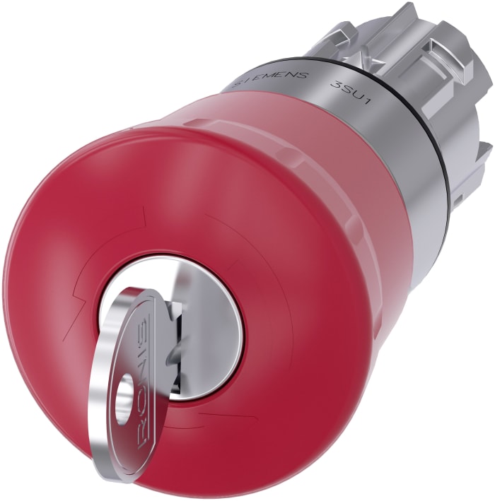 Siemens SIRIUS ACT 3SU10 Series, Key Release, Emergency Stop Push Button Head 40mm Diameter