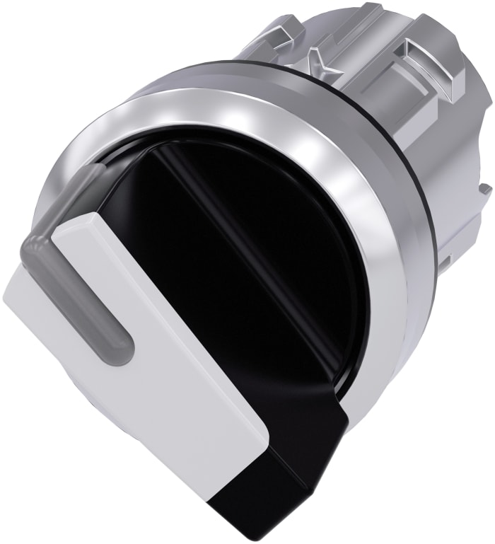 Siemens SIRIUS ACT 3SU10 Series 2 Position Selector Switch Head, 22mm Cutout, White Handle