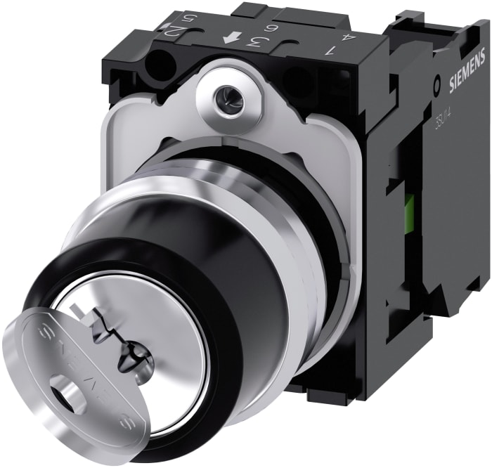 Siemens IP66, IP67, IP69 Key Switch, SPST 2-Way