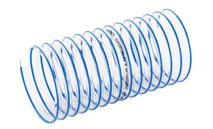 Merlett Plastics Transparent PUR Flexible Ducting, 10m, 60mm Bend Radius