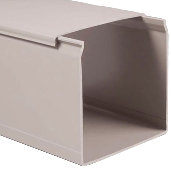 Betaduct Grey Industrial Trunking - Closed Slot, W100 mm x D50mm, L2m, PVC