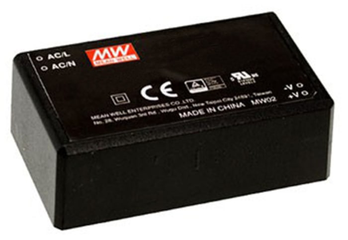 MEAN WELL Switching Power Supply, IRM-60-24, 24V dc, 2.5A, 60W, 1 Output, 85 → 264V ac Input Voltage