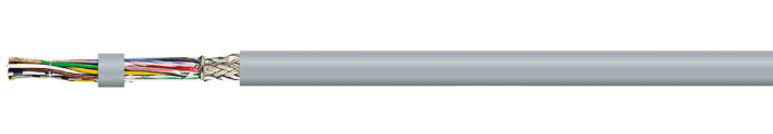 Câble de données CAE Groupe HIFLEX-CY 300 V, 4 x 0,34 mm², 22 AWG, gaine en PVC, Gris