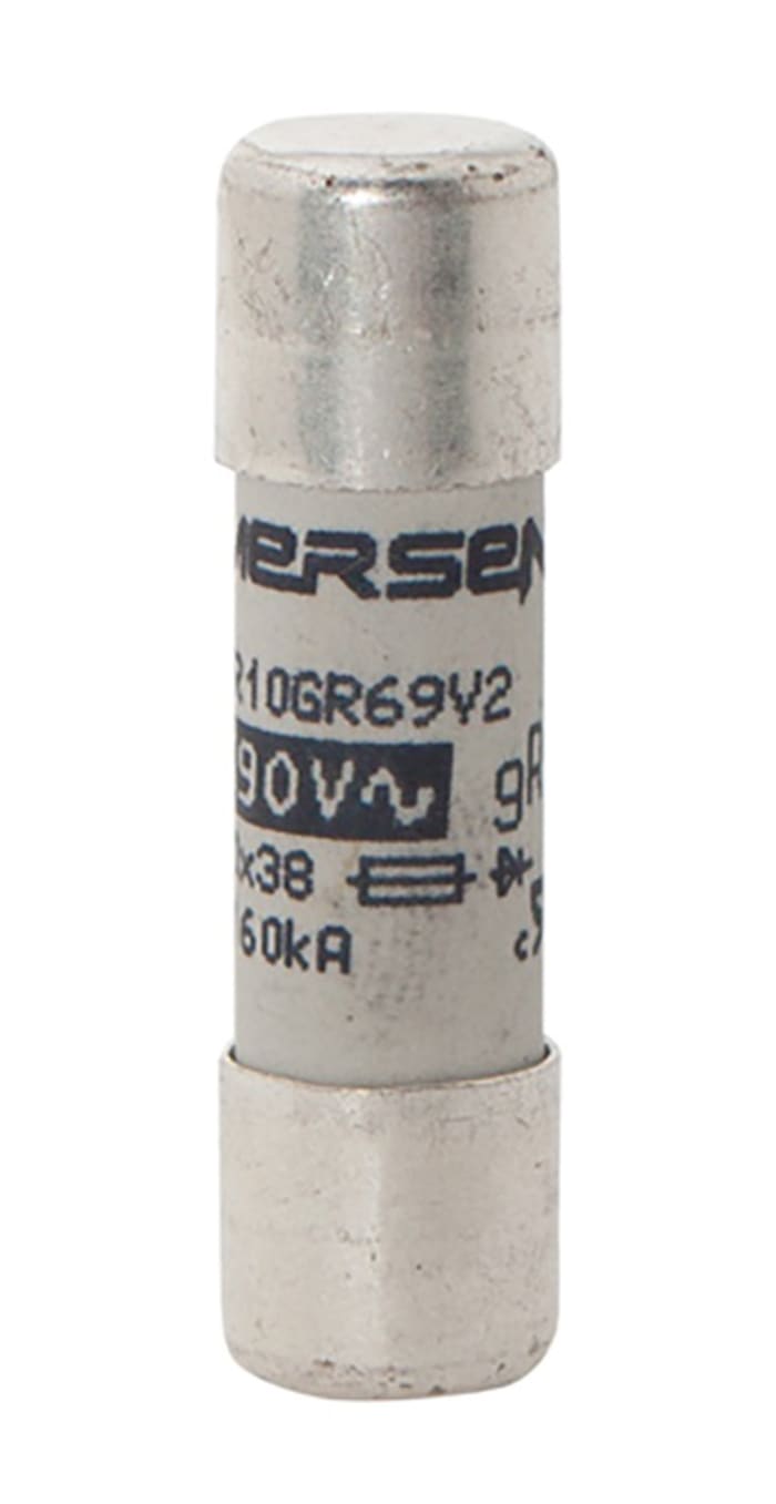 Cartouche fusible Mersen Protistor, 2A 10 x 38mm Type FF 500 V dc, 690 V ac, 700V c.a.